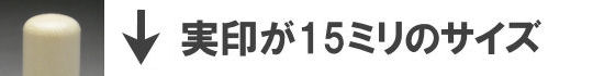 実印が15ミリのサイズ