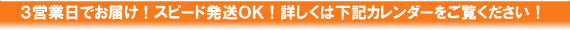 3営業日でお届け!スピード発送OK!